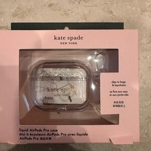 kate spade Glitter AirPods Pro Case - Pink and Silver